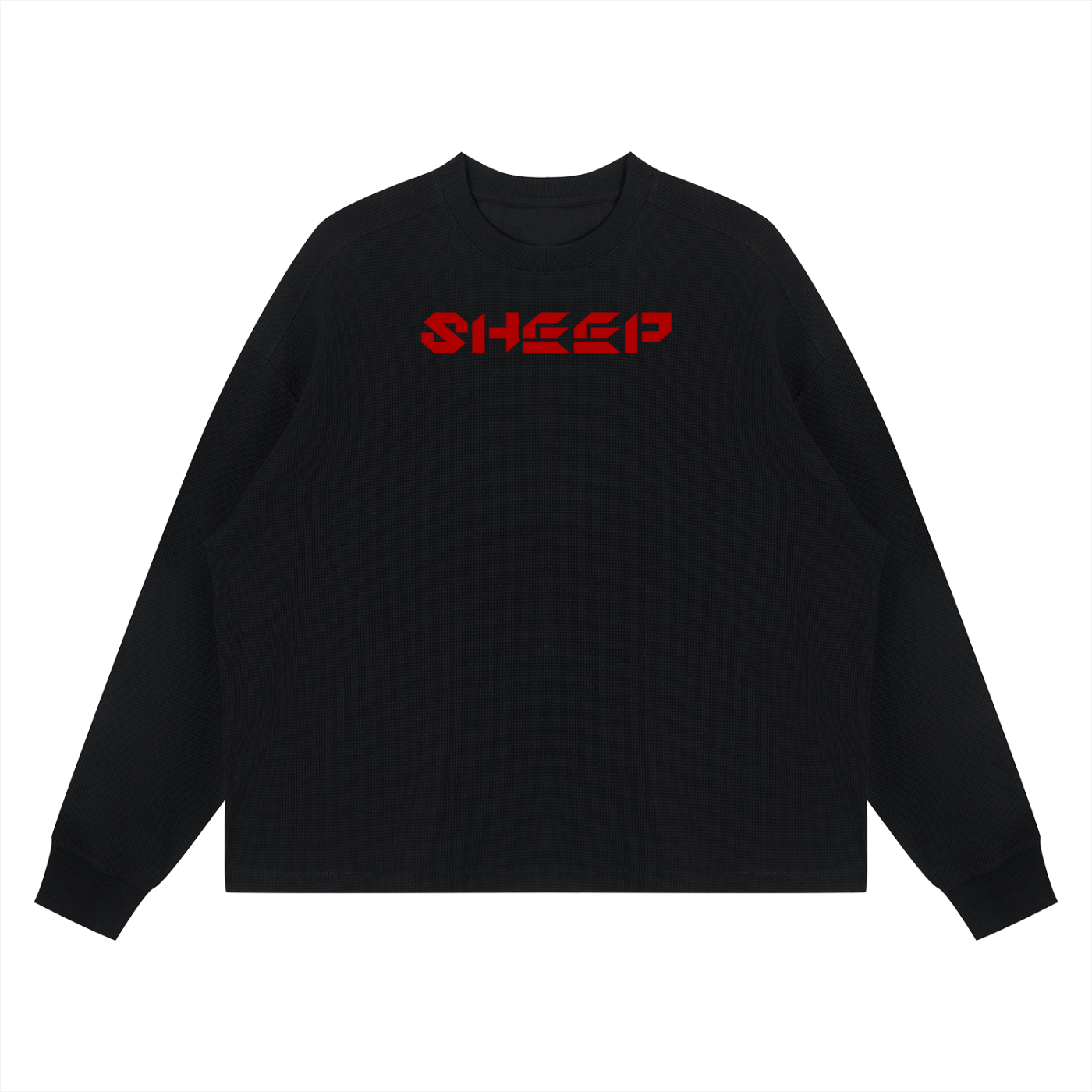 SHEEP- Unisex Waffle Boxy Long Sleeve T-Shirt