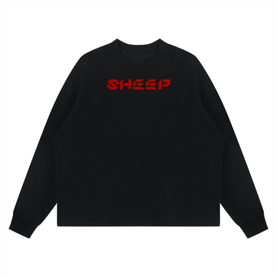 SHEEP- Unisex Waffle Boxy Long Sleeve T-Shirt