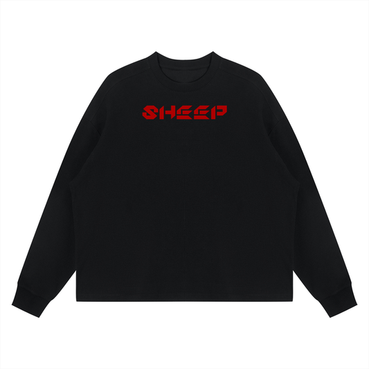 SHEEP- Unisex Waffle Boxy Long Sleeve T-Shirt