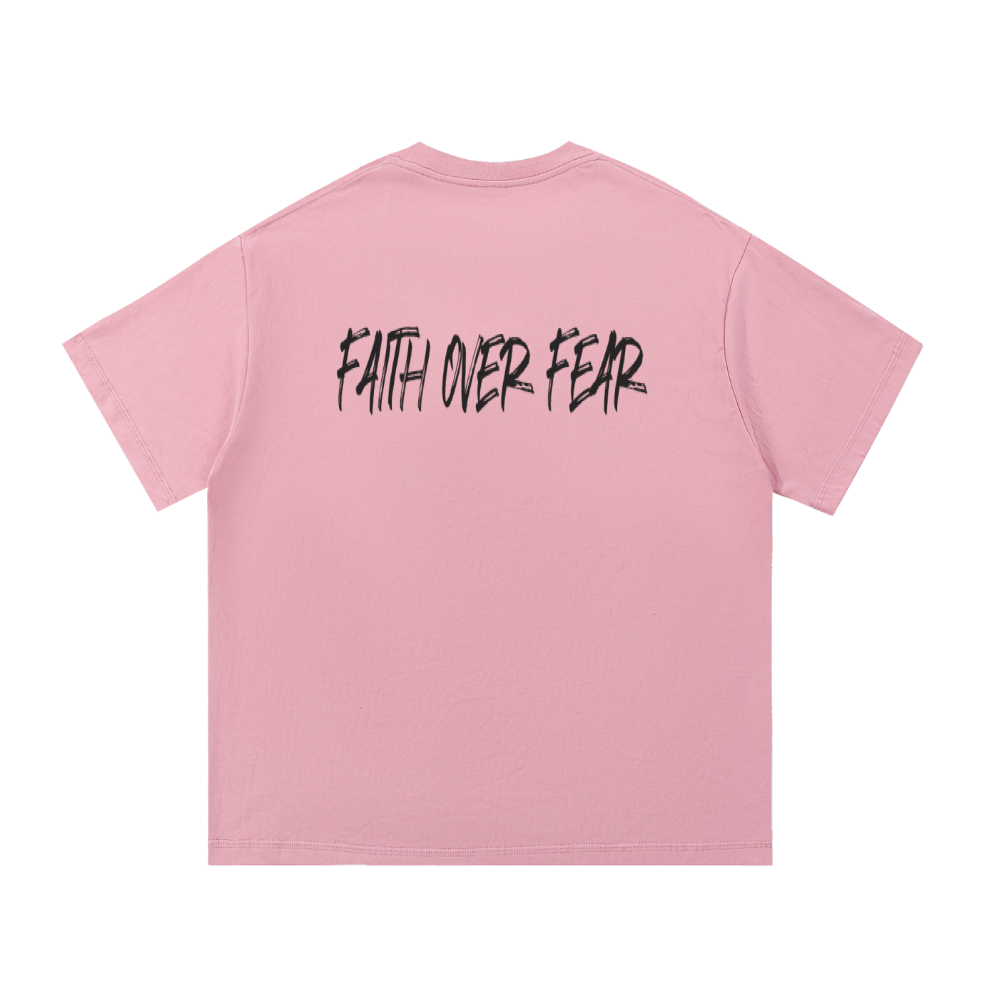 MADASTY-M-FAITH OVER FEAR-Essential Cotton T-Shirt