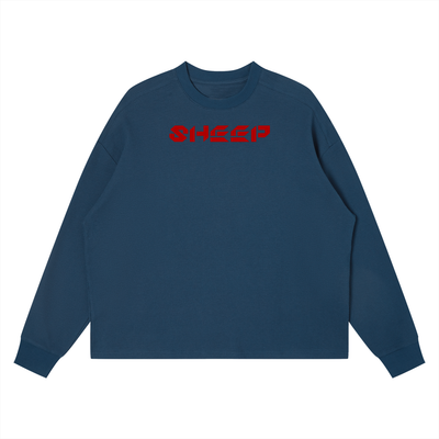SHEEP- Unisex Waffle Boxy Long Sleeve T-Shirt