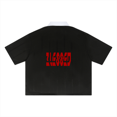 MAD -BLESSED Unisex Striped Boxy Soccer Jersey
