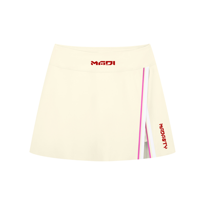 Women's A-Line Contrast Panel Slit Skirt