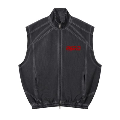 MADASTY-ARMER-Unisex Vintage Wash Mesh Full-Zip Vest