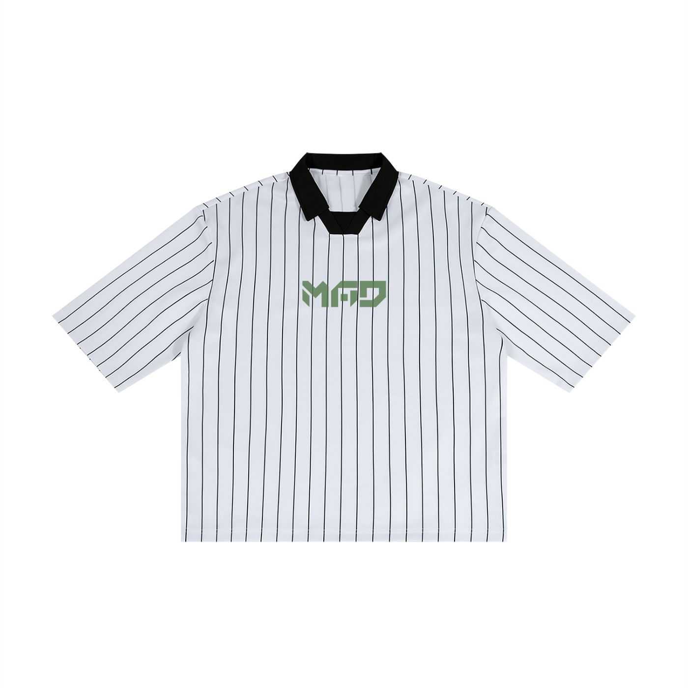 MADASTY-MAD-Unisex Pinstripe Collared Soccer Jersey