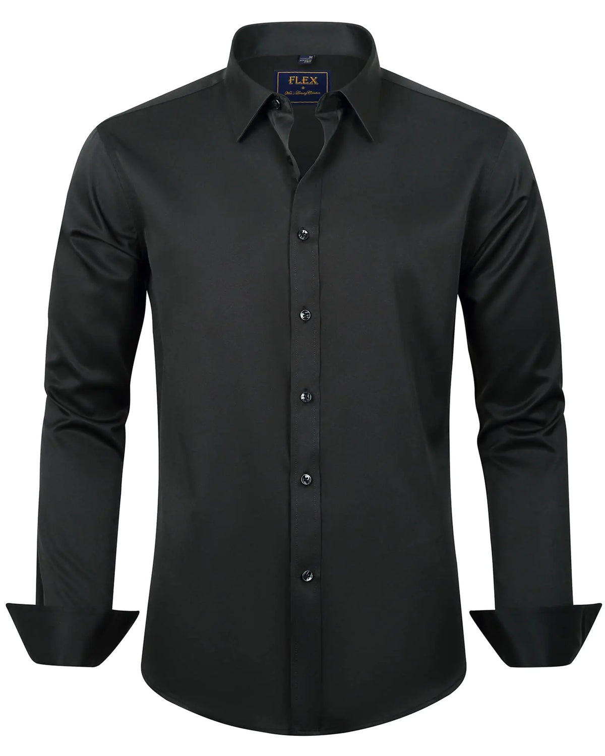 J.VER Boy's Long Sleeve Dress Shirts Solid Stretch Wrinkle-Free Shirt Kids Casual Button Down Shirts Navy Blue 6 Years - # BOAA11510017