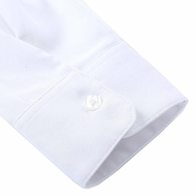 Bienzoe Boys Long Sleeve Button Down Shirt White Size 14