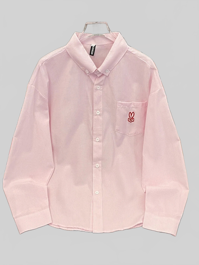 Men's Pocketed Long Sleeve Button-Up Shirt, M–3XL