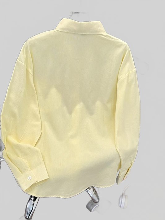 Men's Pocketed Long Sleeve Button-Up Shirt, M–3XL