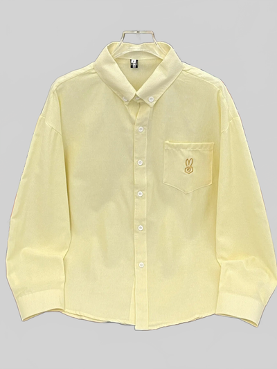 Men's Pocketed Long Sleeve Button-Up Shirt, M–3XL