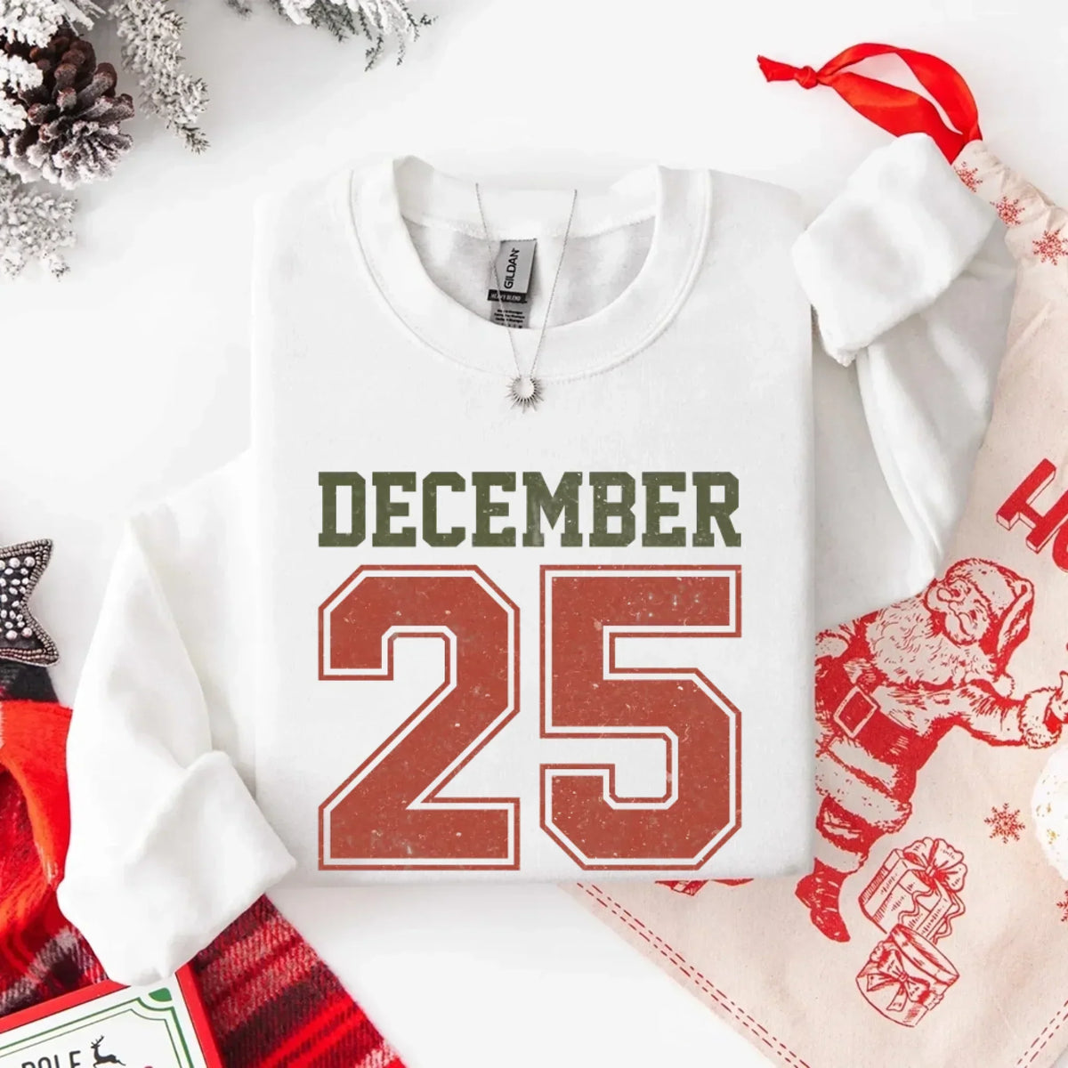 Madasty's Retro Christmas DECEMBER 25 Sweatshirt Festive Holiday Sweater