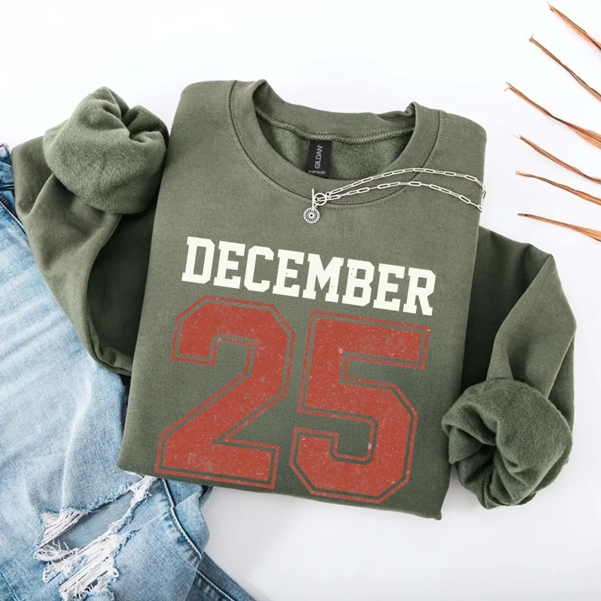 Madasty's Retro Christmas DECEMBER 25 Sweatshirt Festive Holiday Sweater