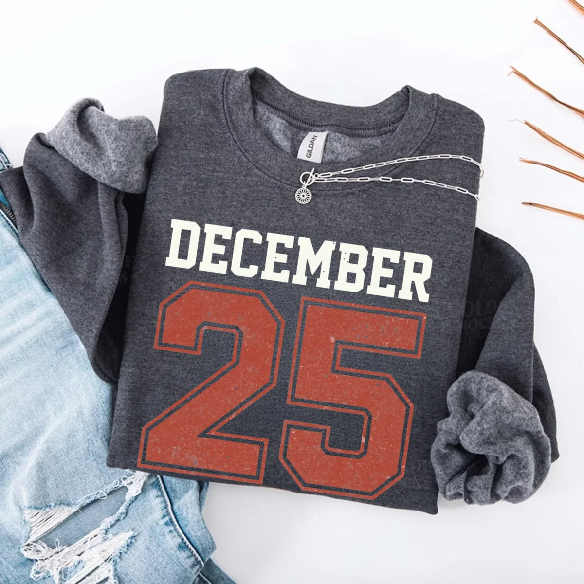 Madasty's Retro Christmas DECEMBER 25 Sweatshirt Festive Holiday Sweater