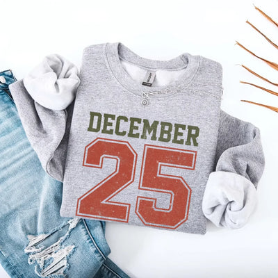 Madasty's Retro Christmas DECEMBER 25 Sweatshirt Festive Holiday Sweater