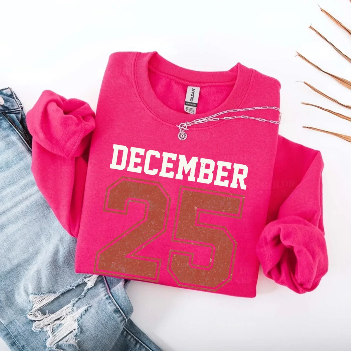 Madasty's Retro Christmas DECEMBER 25 Sweatshirt Festive Holiday Sweater