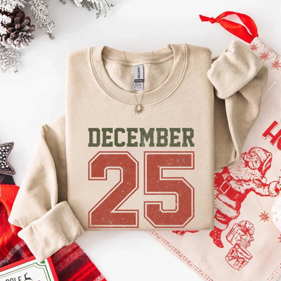 Madasty's Retro Christmas DECEMBER 25 Sweatshirt Festive Holiday Sweater