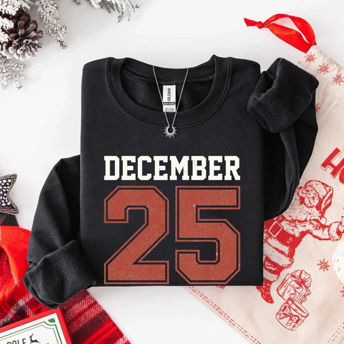 Madasty's Retro Christmas DECEMBER 25 Sweatshirt Festive Holiday Sweater