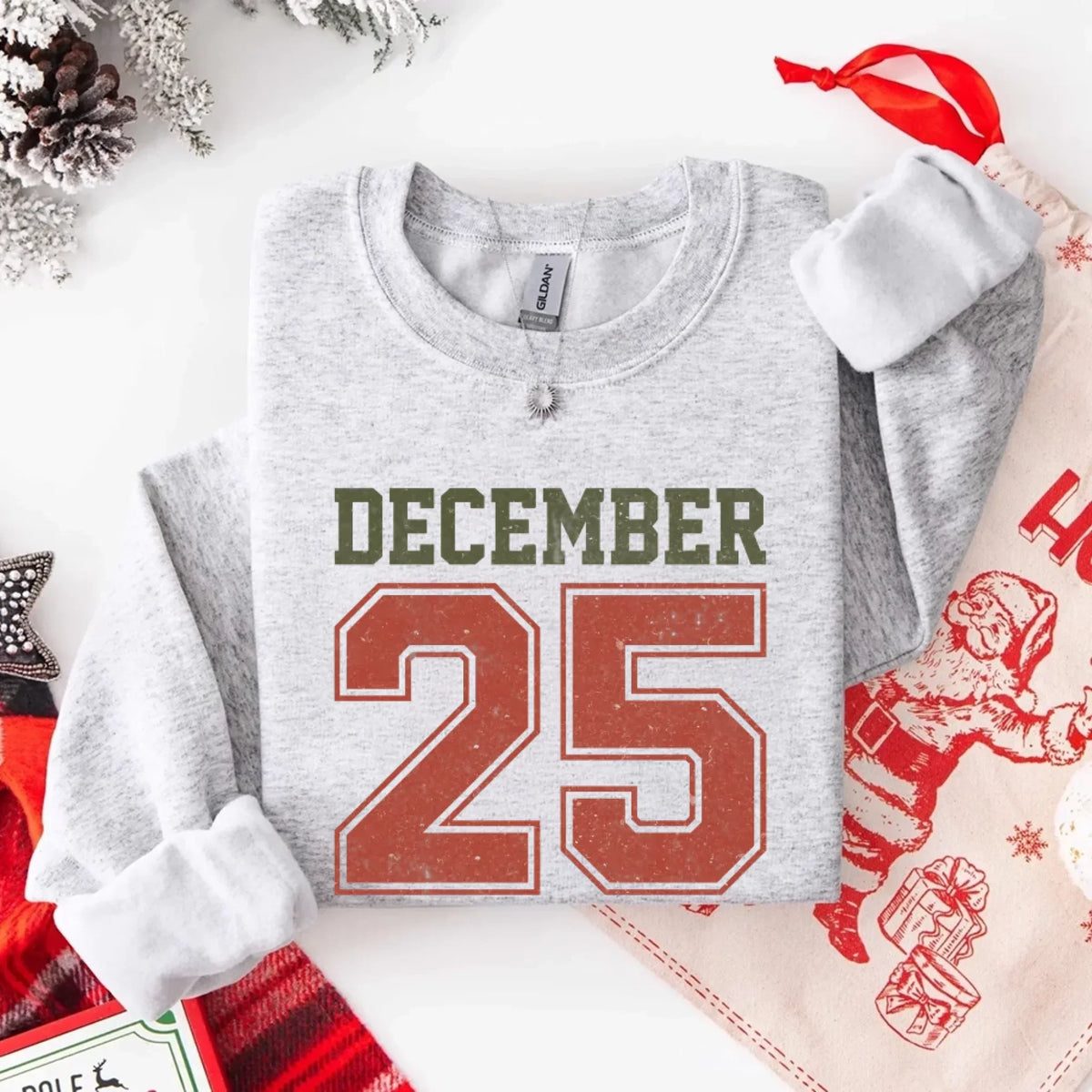 Madasty's Retro Christmas DECEMBER 25 Sweatshirt Festive Holiday Sweater