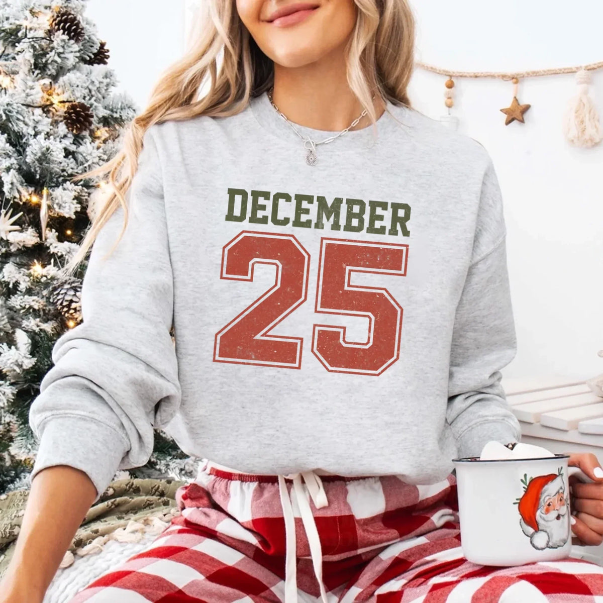 Madasty's Retro Christmas DECEMBER 25 Sweatshirt Festive Holiday Sweater