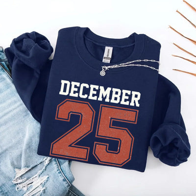 Madasty's Retro Christmas DECEMBER 25 Sweatshirt Festive Holiday Sweater